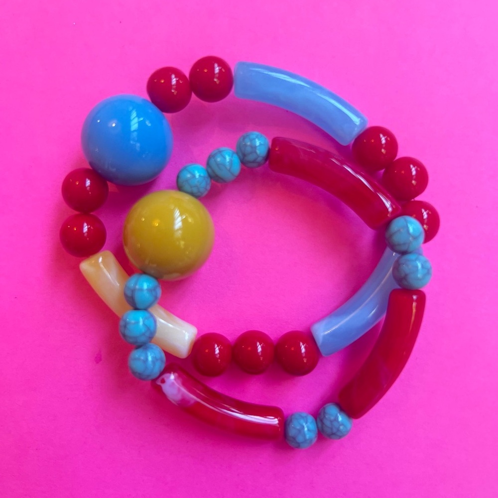 Colorful Kids Beaded Bracelet Set